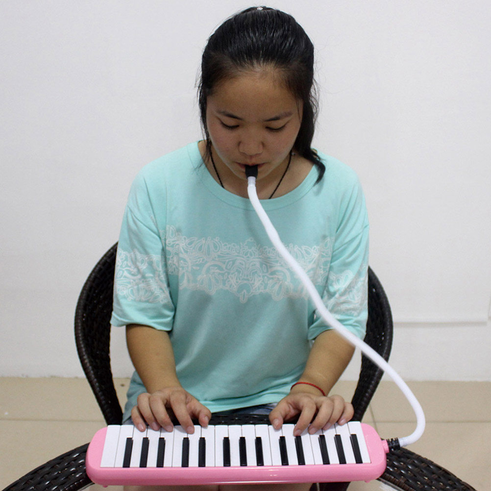 Musical Instrument Melodica - 32-клавишная пианика-мелодика, розовая, для начинающих, легкая,