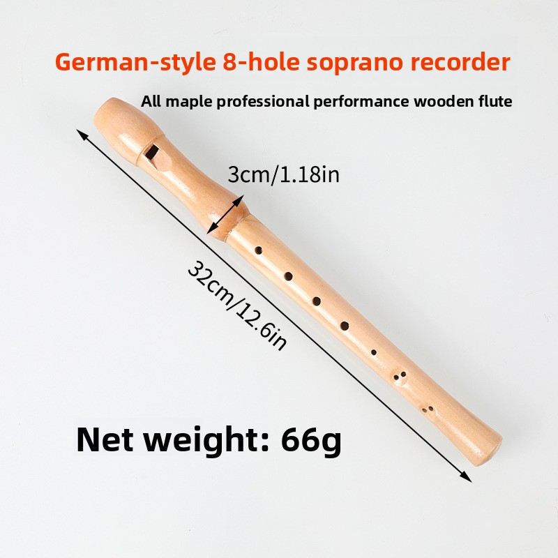 Musical Instrument German - Деревянная 8-отверстная немецкая блокфлейта (флейта-сопрано) для
