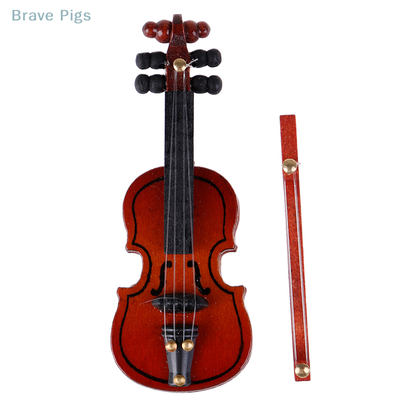 Musical Instrument Fiddle - Кукольный домик, скрипка, мини-деревянные инструменты, миниатюрный
