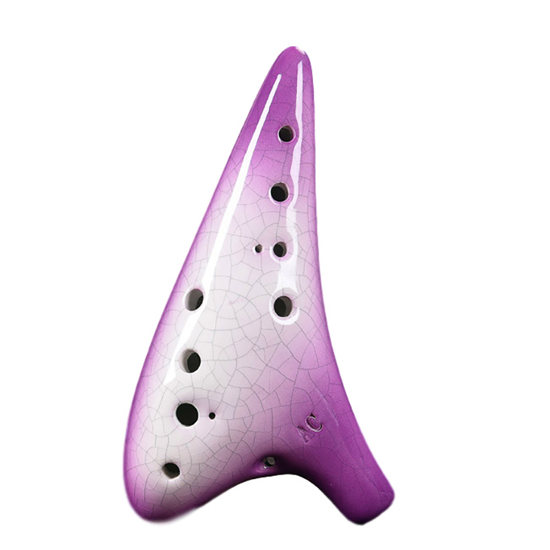 Musical Instrument Zelda - Фиолетовый керамический Ocarina 12 отверстий Alto