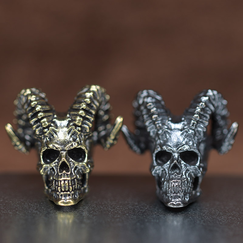 Musical Instrument Jewelry - Козья рога, голова черепа, латунные бусины